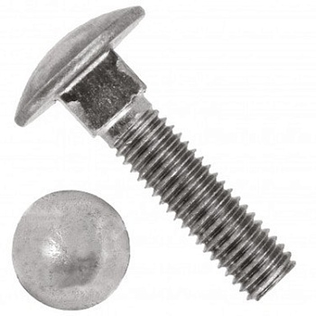 Болт мебельный М12х120 DIN 603 нержавеющая сталь А2